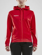 Craft Hoodie Fullzip Pro Control red/white Women